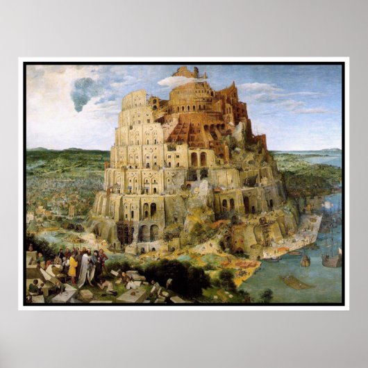 Print/Poster: Tower of Babel - Peter Bruegel Poster (Voorkant)