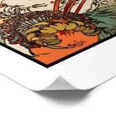 Print Retro Artist Mucha Afbeelding (Hoek)