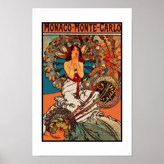 Print Retro Artist Mucha Afbeelding (Voorkant)