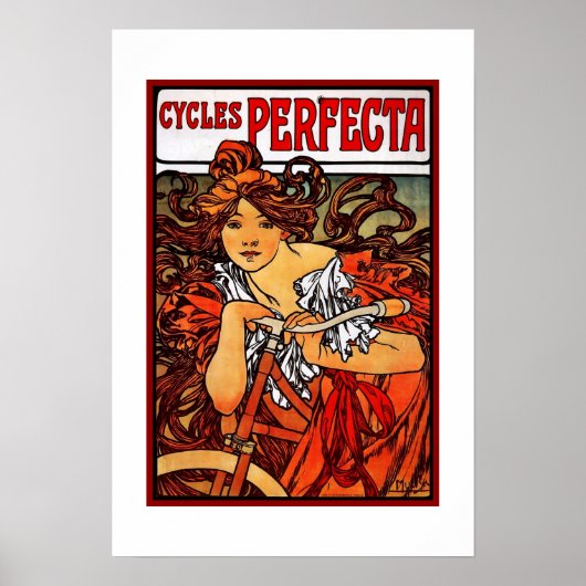 Print Retro Artist Mucha Afbeelding (Voorkant)