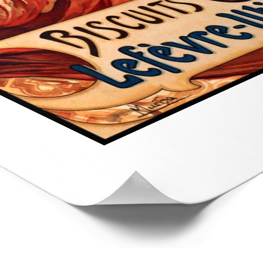 Print Retro Artist Mucha Afbeelding (Hoek)