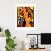 Print Retro Londen Vintage Afbeelding (Thuiskantoor)
