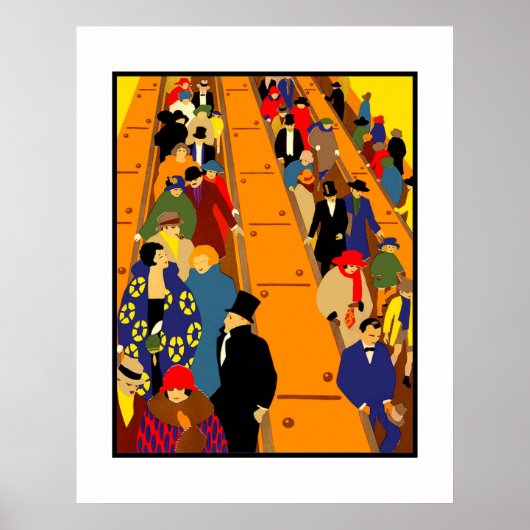 Print Retro Londen Vintage Afbeelding (Voorkant)