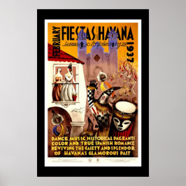 Print Retro Vintage Afbeelding Reis Havana