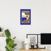 Print Retro Vintage Afbeelding Reis Jamaica (Thuiskantoor)