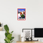 Print Retro Vintage Afbeelding Reis LeHohwald Ski (Thuiskantoor)