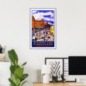 Print Retro Vintage Afbeelding Reizen Atlantic Cit (Thuiskantoor)