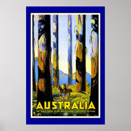Print Retro Vintage Afbeelding Reizen Australië