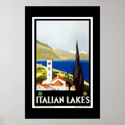 Print Retro Vintage Afbeelding Reizen Italiaanse M (Voorkant)