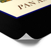 Print Retro Vintage Afbeelding Reizen Pan American (Hoek)
