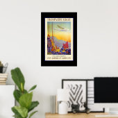Print Retro Vintage Afbeelding Reizen Pan American (Thuiskantoor)