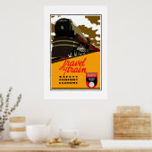Print Retro Vintage Afbeelding Reizen Per Trein (Keuken)
