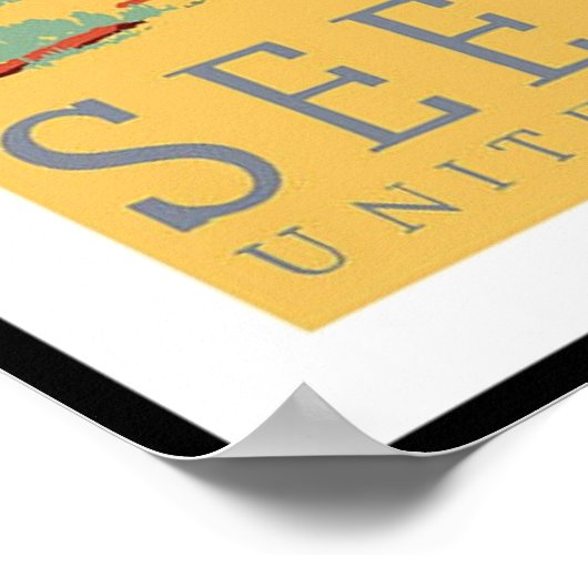 Print Retro Vintage Image Travel America (Hoek)