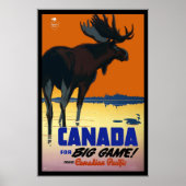 Print Retro Vintage Image Travel Canada (Voorkant)