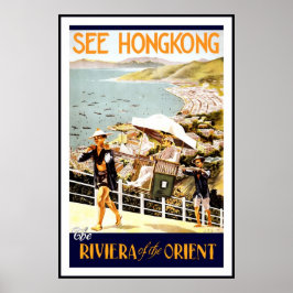 Print Retro Vintage Image Travel Hong Kong