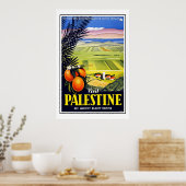 Print Retro Vintage Image Travel Palestina (Keuken)