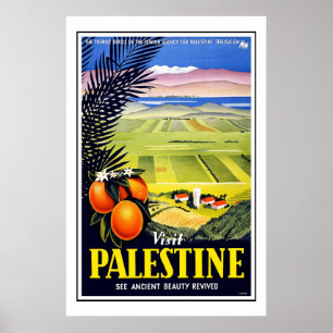 Print Retro Vintage Image Travel Palestina