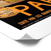 Print Retro Vintage Image Travel Paris Frankrijk (Hoek)