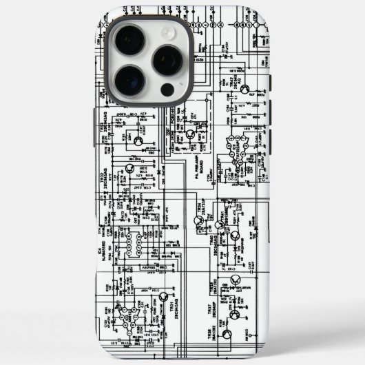 Print Schematische Circuit Board Diagram Elektroni Case-Mate iPhone Case (Achterkant)
