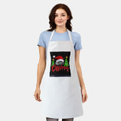 Print Schort, Medium vrouwen voedseldoek kerstdag Schort (Gedragen)
