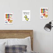 Print Set Aiming Sterren Crayons Treinen Vliegtuig (Slaapkamer)