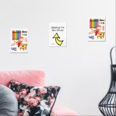 Print Set Aiming Sterren Crayons Treinen Vliegtuig (Woonkamer)