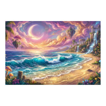 Print, Standaard Halfglans​ Magische Fantasie Ocea