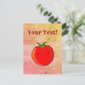  Print Stijl Leuke Cartoon Tomaat Briefkaart (Staand voorkant)