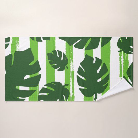 Print summer exotic jungle plant tropical palm lea badhanddoek (Badhanddoek)