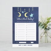 PRINT Twinkle Twinkle Moon Stars Baby shower Game (Staand voorkant)