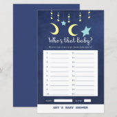 PRINT Twinkle Twinkle Moon Stars Baby shower Game (Voorkant / Achterkant)
