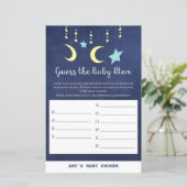 PRINT Twinkle Twinkle Moon Stars Baby shower Game (Staand voorkant)