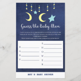 PRINT Twinkle Twinkle Moon Stars Baby shower Game