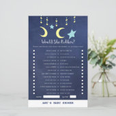PRINT Twinkle Twinkle Moon Stars Baby shower Game (Staand voorkant)