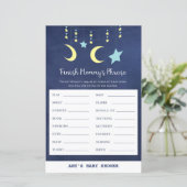 PRINT Twinkle Twinkle Moon Stars Baby shower Game (Staand voorkant)