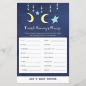 PRINT Twinkle Twinkle Moon Stars Baby shower Game (Voorkant)