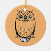  Print Uil Hoot Keramisch Ornament (Voorkant)