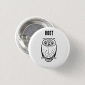 Print Uil Hoot Ronde Button 3,2 Cm (Voorkant /achterkant)