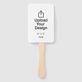 Print uw 4 "x 6" bruiloft fan programma handwaaier