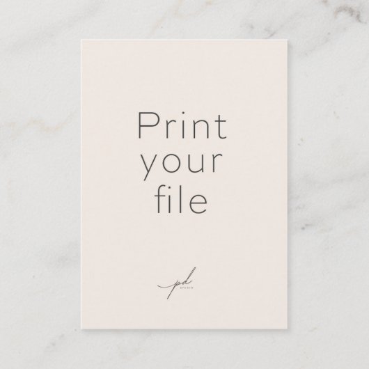 PRINT UW BESTAND: Trading Kaart 2,5 x 3,5 inch Contactkaartje (Achterkant)