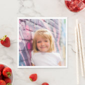 Print uw eigen foto Upload Afbeelding Party Paper Servet (Insitu)