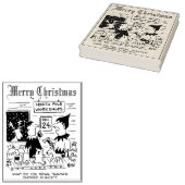 Print Uw Eigen Kerstkaarten Rubberstempel (Gestempeld)