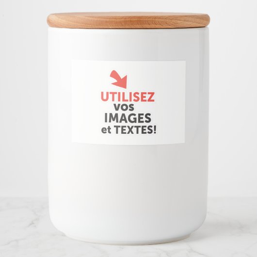 Print uw ontwerpen online doe-het-zelf in het Nede Voedselcontainer Etiket (Voorkant)