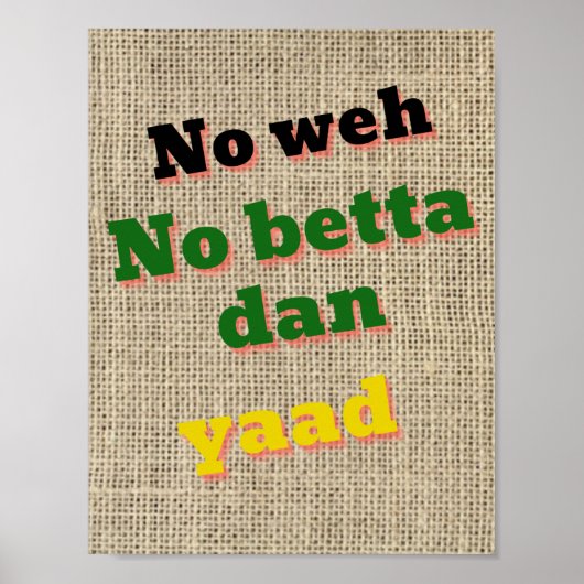 Print, Value Poster papier (mat) - Yaad Vibes (Voorkant)