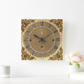 Print van Antiek 1685 Joseph Knibb Vierkante Klok (Huis)