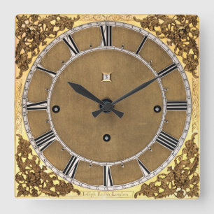 Print van Antiek 1685 Joseph Knibb Vierkante Klok