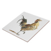 Print van Antiek 17e eeuwse haan Tegeltje (Zijkant)