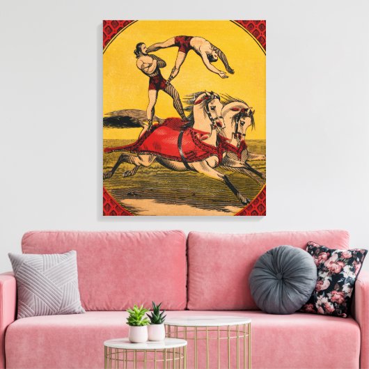  print van barebackrijders die stunts uitvoeren (Insitu (Woonkamer))