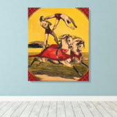 print van barebackrijders die stunts uitvoeren (Insitu (Houten vloer))