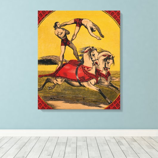  print van barebackrijders die stunts uitvoeren (Insitu (Houten vloer))